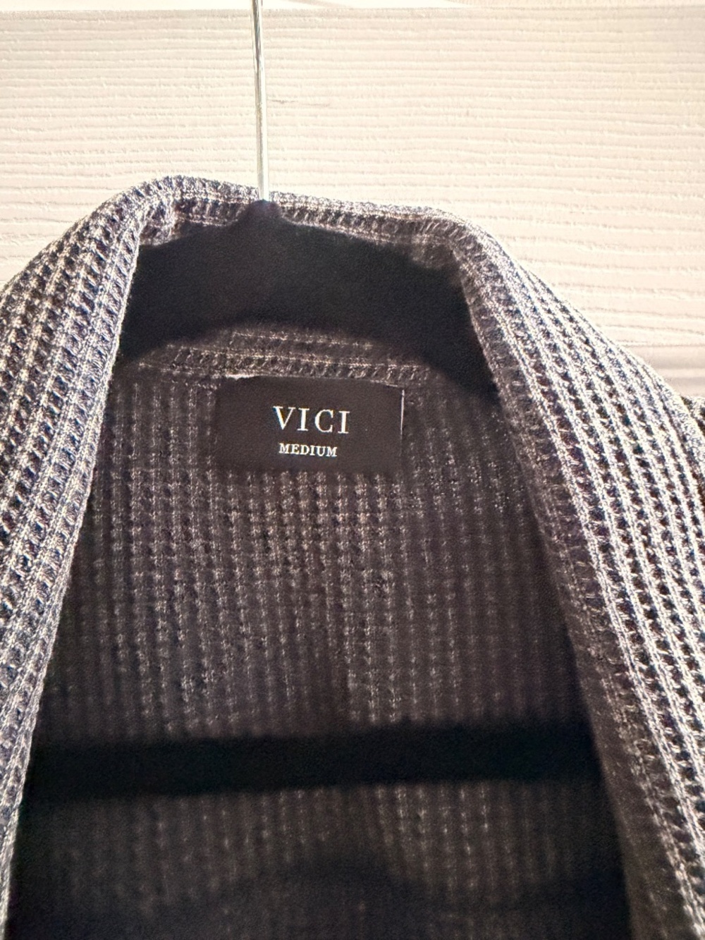 VICI Boutique Rigo Mineral Wash Waffle Thermal Button Shacket M - Picture 7 of 7